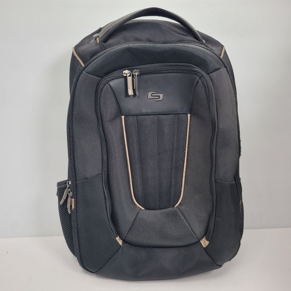 Solo Black Laptop Backpack With Multiple Compartments